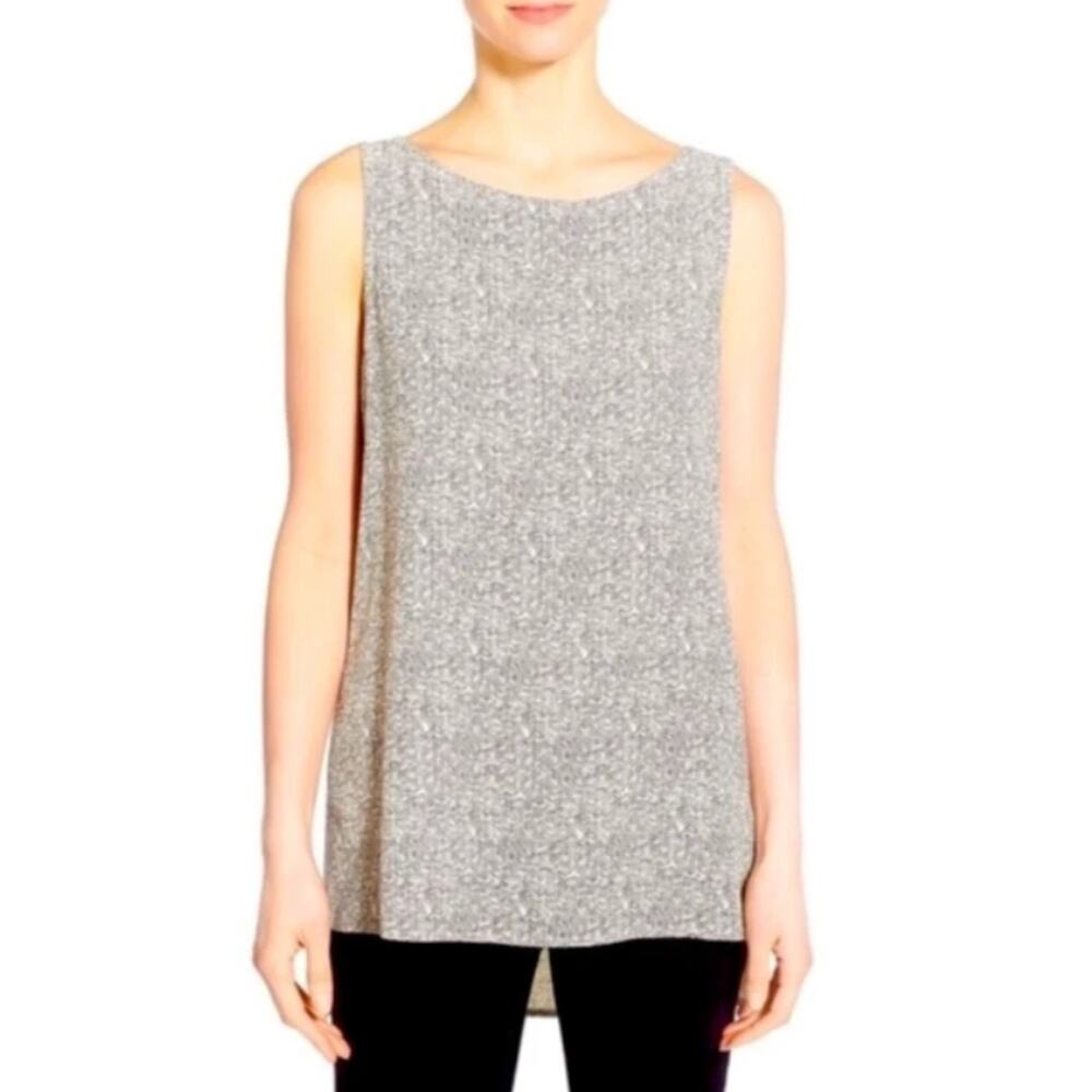 EILEEN FISHER Women’s Broken Chevron Long Line Tank Shell medium